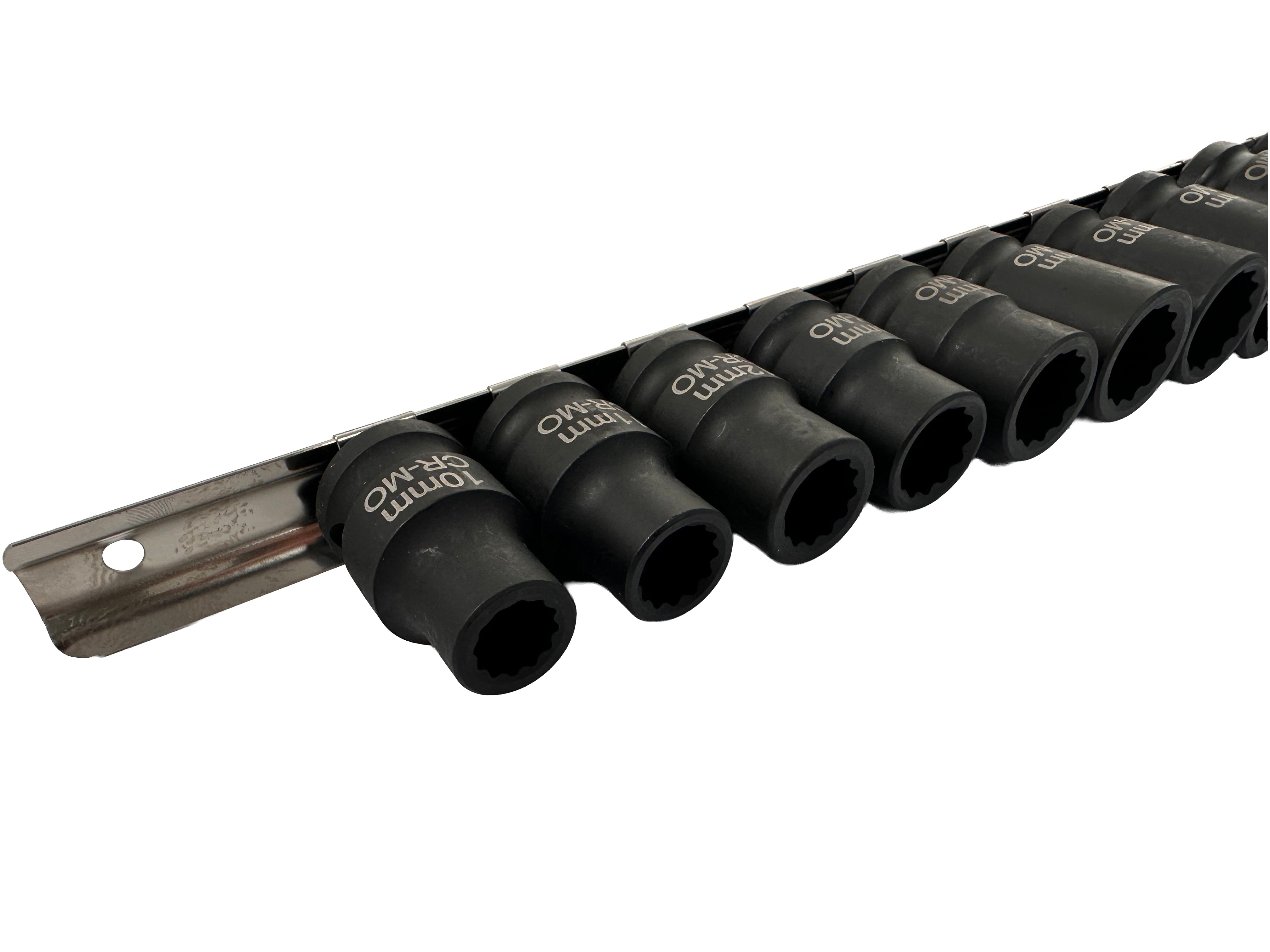 Gépi bi-hexagonális dugókulcs készlet rövid 10 db 1/2" 12 oldal