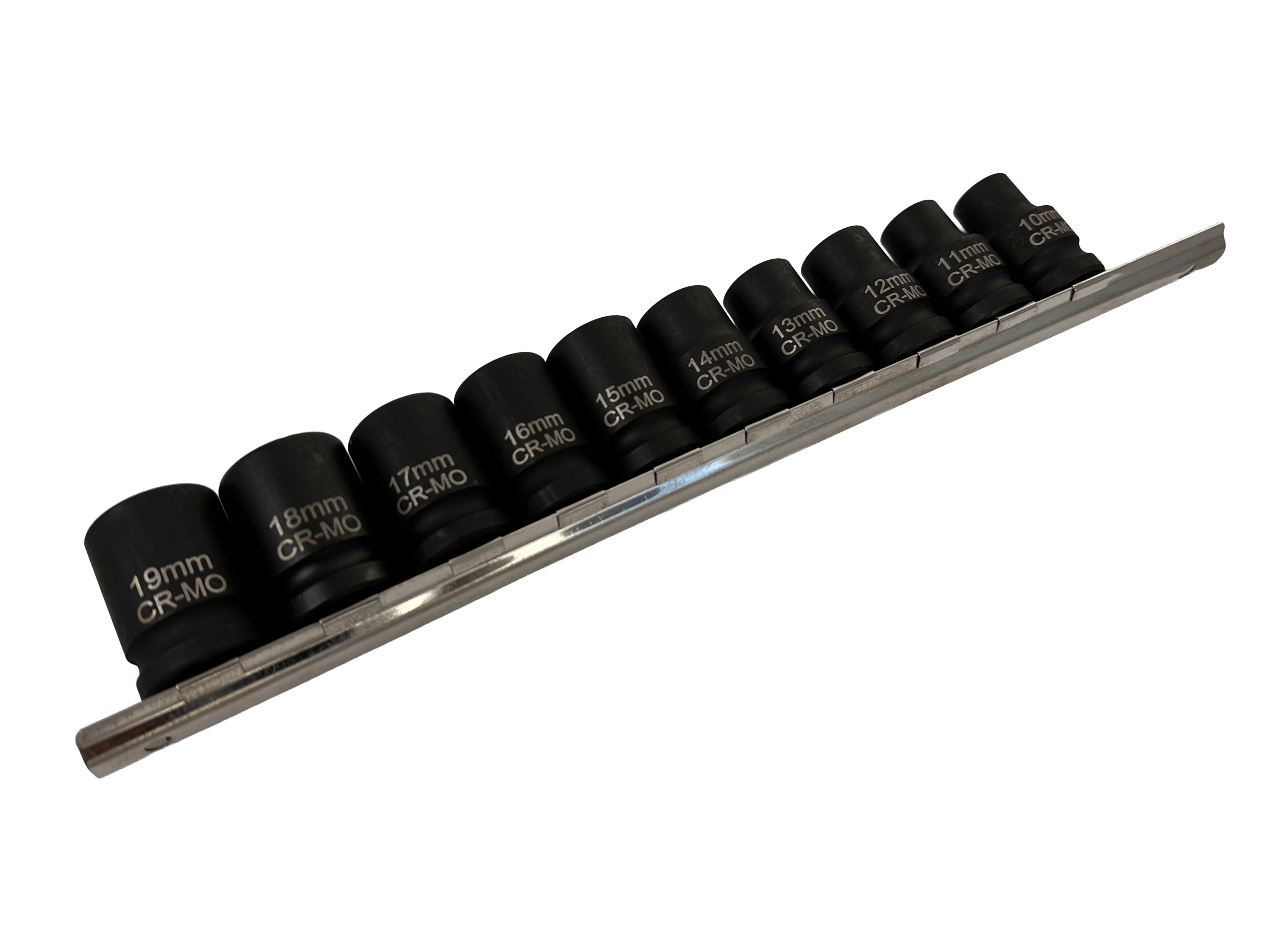 Gépi bi-hexagonális dugókulcs készlet rövid 10 db 1/2" 12 oldal