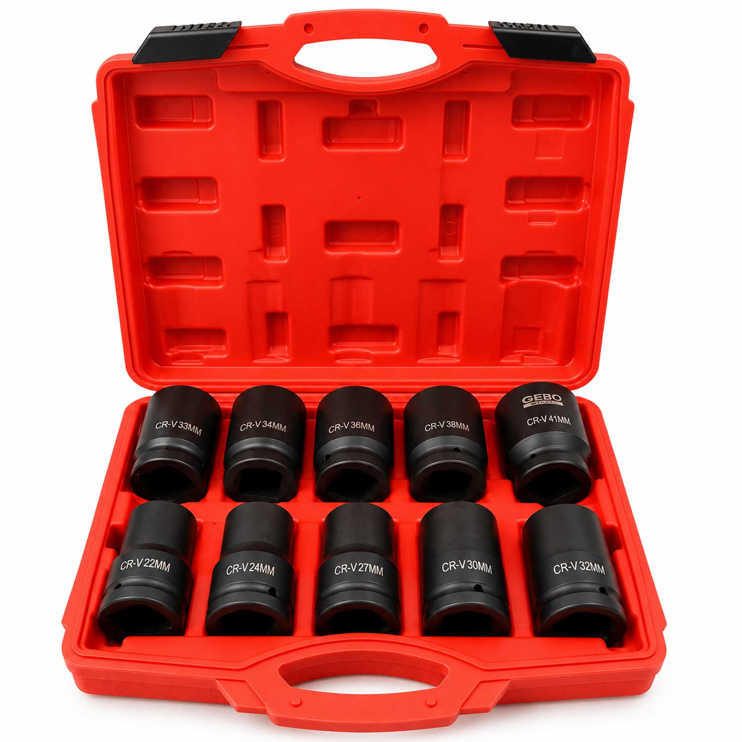 Gépi dugókulcs készlet 1'' 22-41 mm 10 db GEBO TOOLS