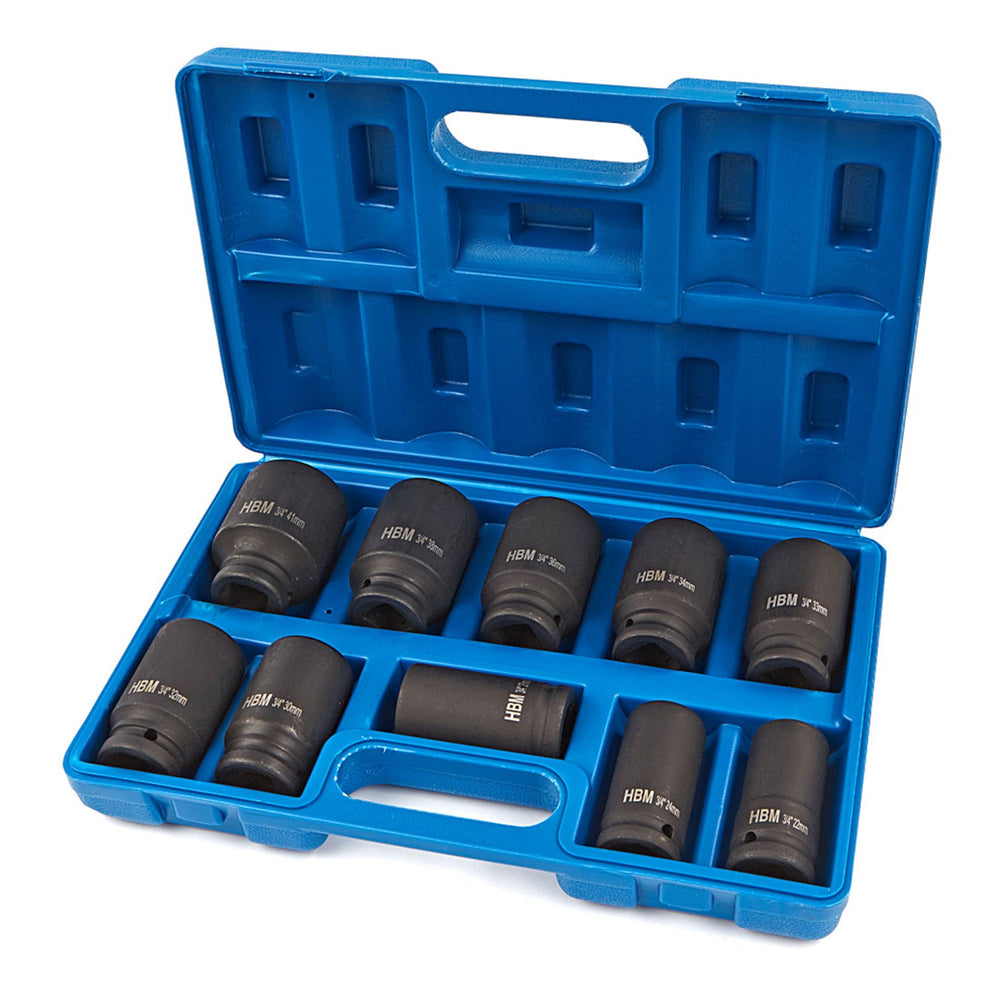 Gépi dugókulcs készlet 3/4" 22 - 41 mm 10 db