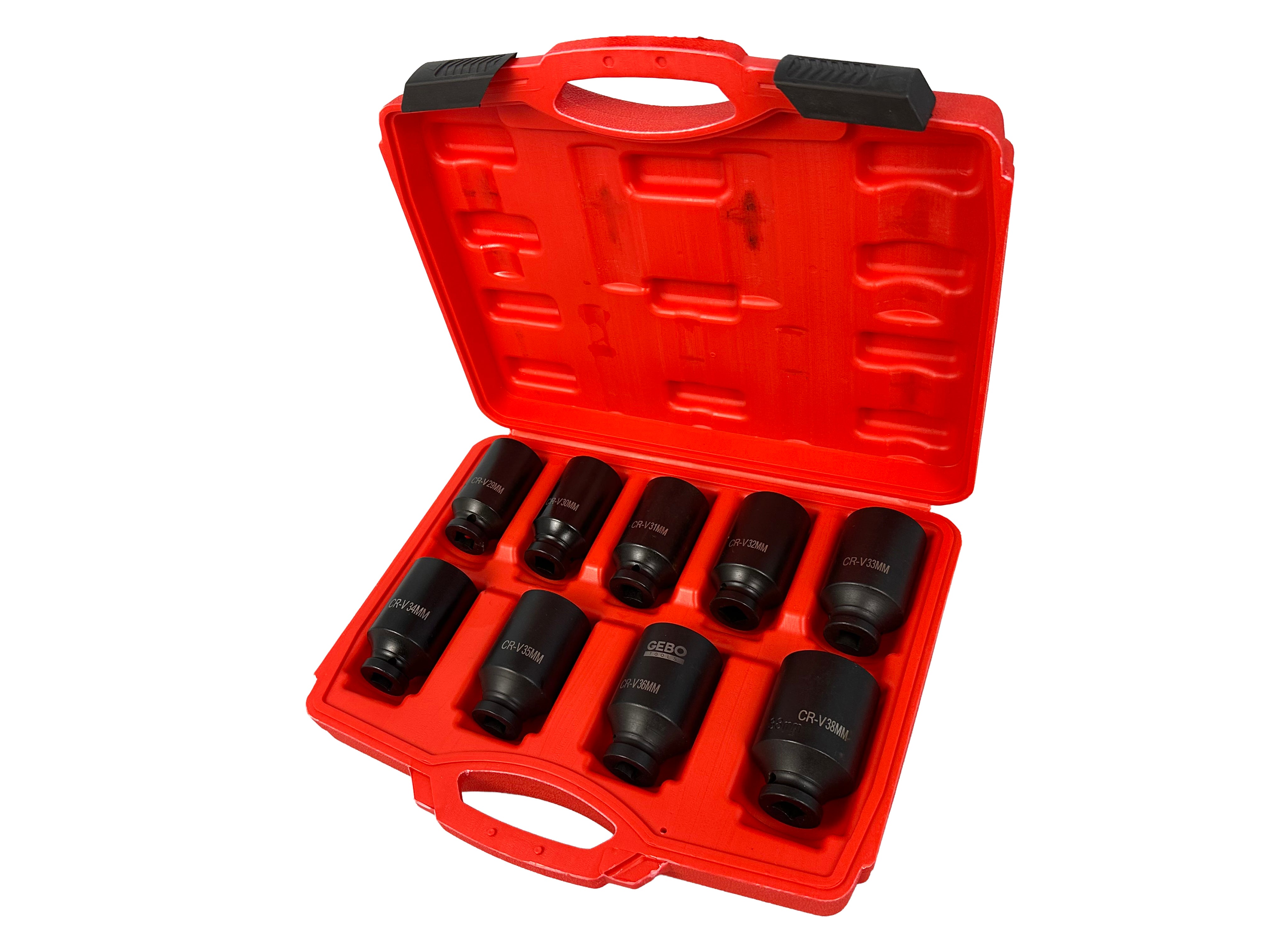 Gépi dugókulcs készlet féltengelyekhez 1/2" 29-38 mm 9 db GEBO TOOLS
