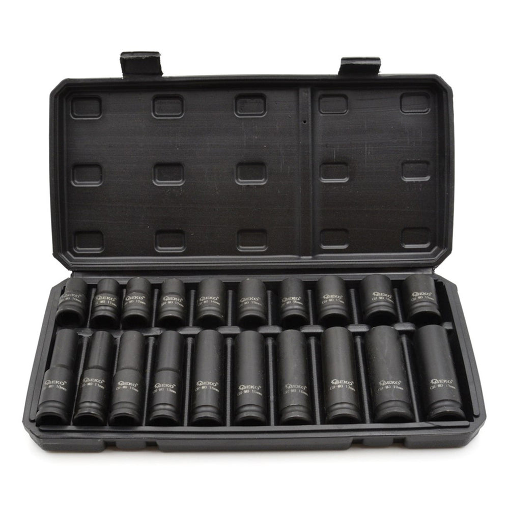 Gépi dugókulcs készlet rövid és hosszú 1/2" 10-19mm 20 db