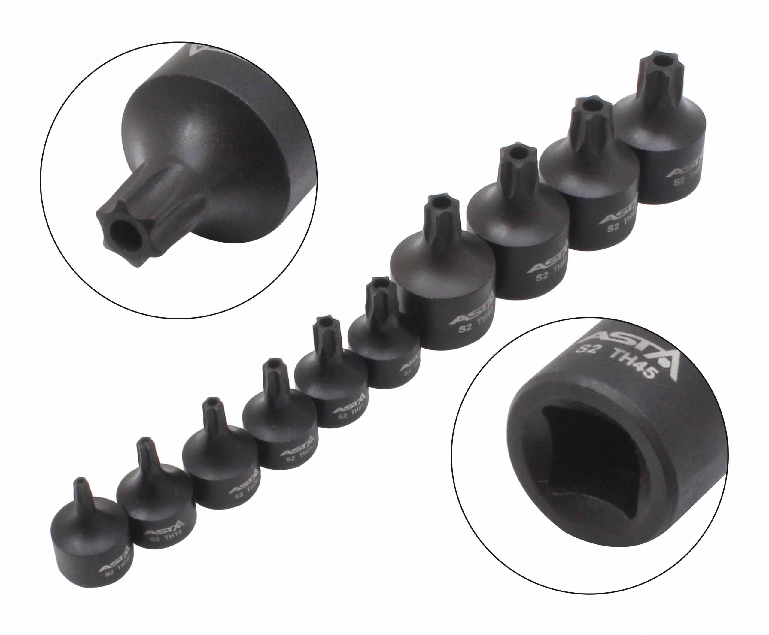 Gépi TORX bit készlet 1/4″ és 3/8″ üreges