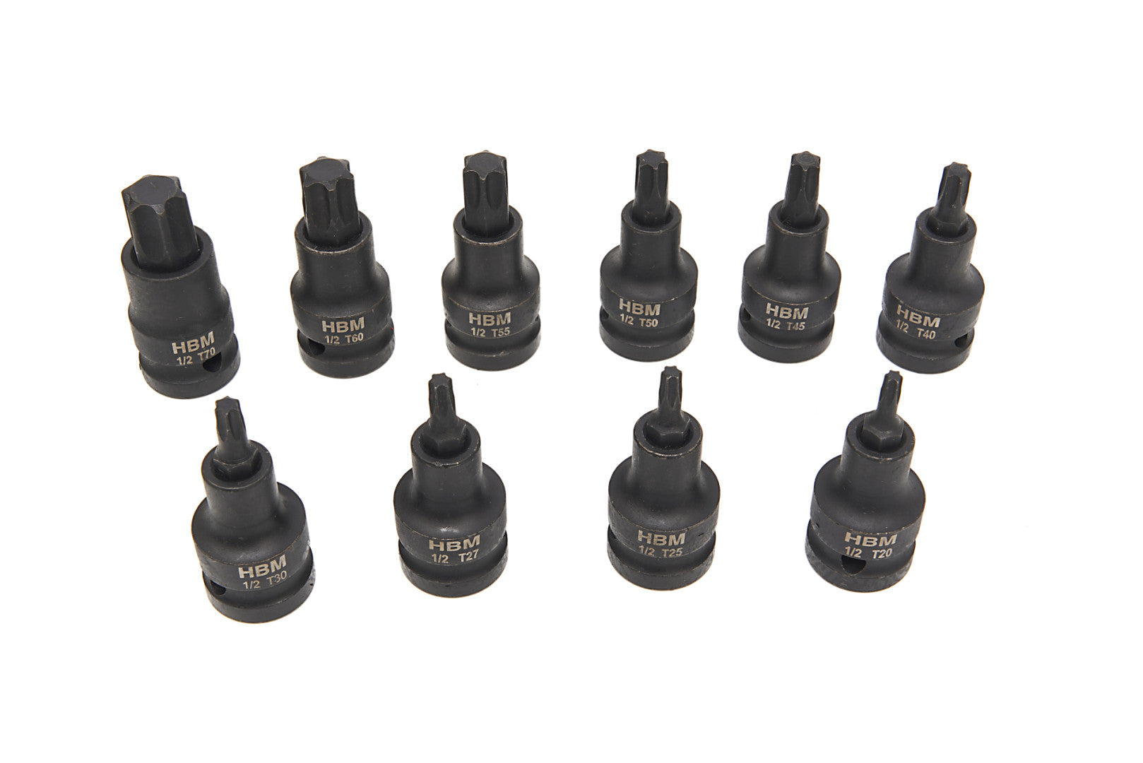Gépi TORX készlet 1/2 t20-t70 10 db HBM