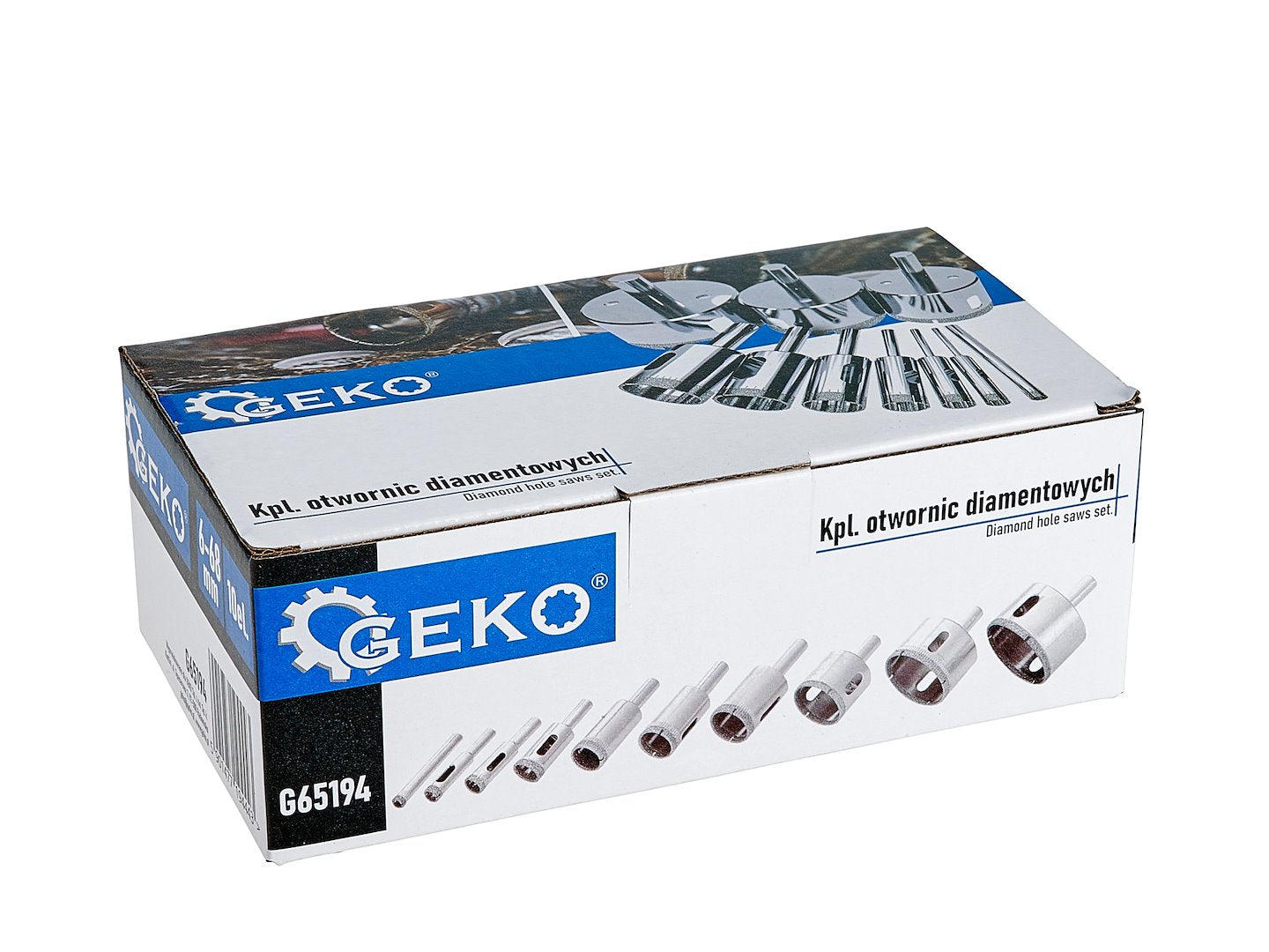 Gyémánt lyukfúró készlet csempéhez és járólaphoz 6-68 mm 10 db GEKO