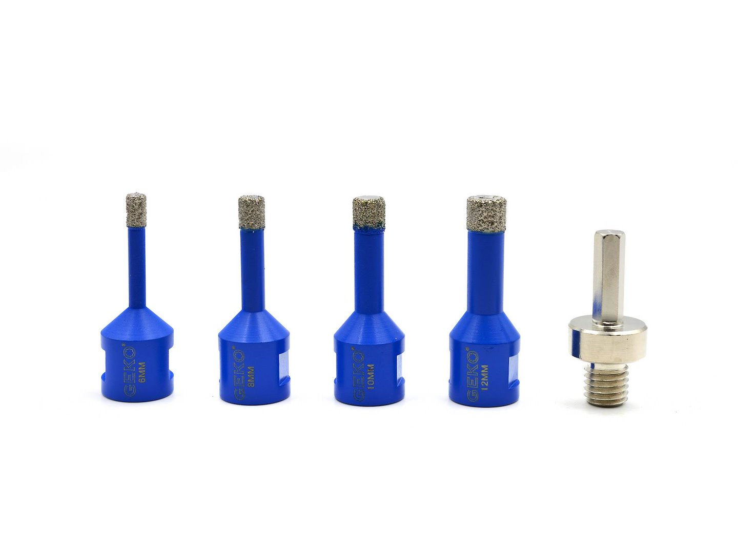 Gyémánt lyukfúró készlet csempéhez és kerámiához 6–12 mm 5 db GEKO