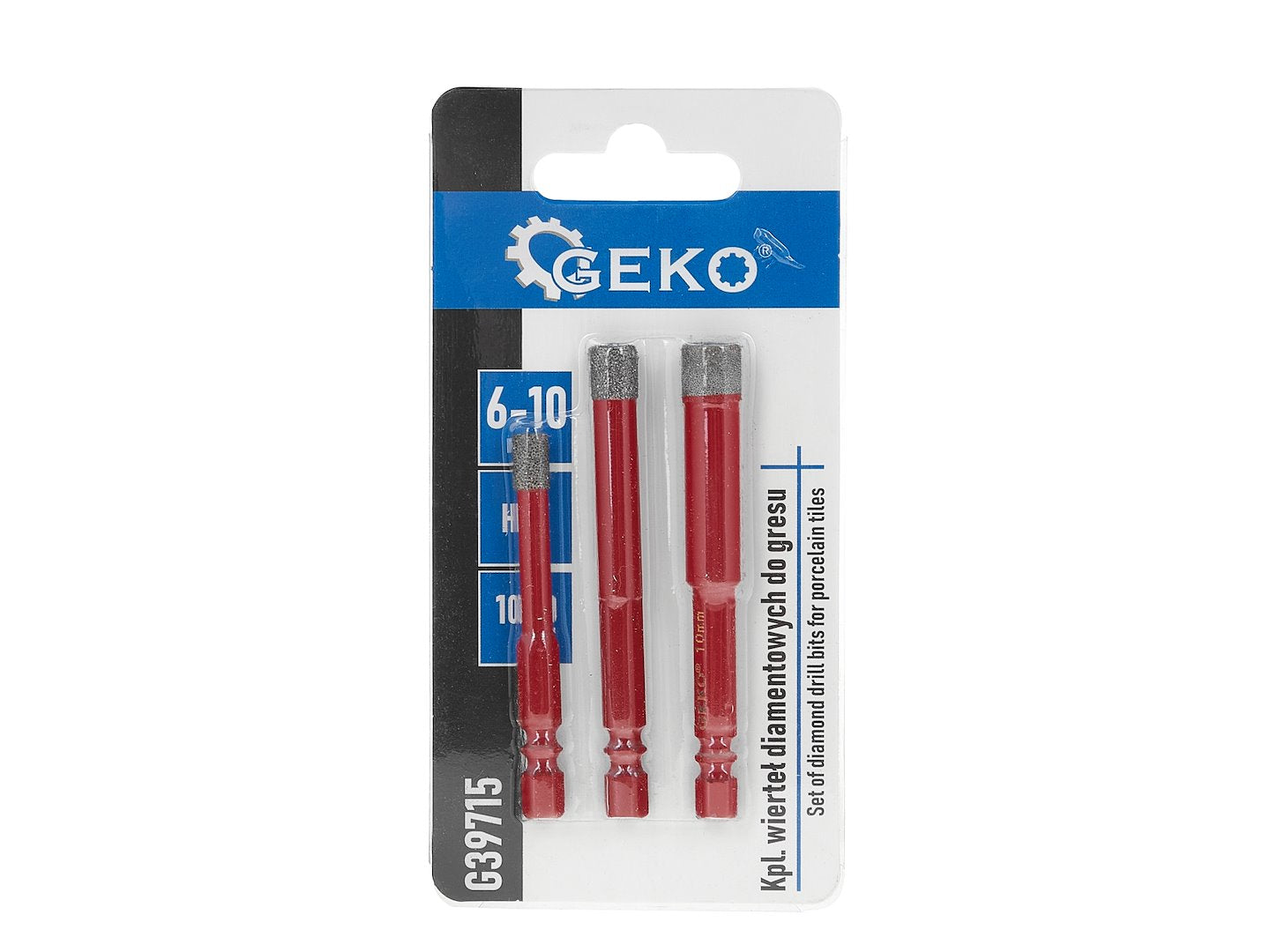 Gyémántfúró készlet kerámialapokhoz és csempéhez 6–10 mm 3 db