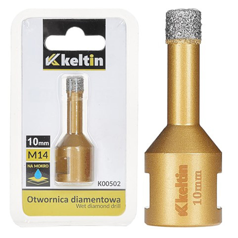 Gyémántozott lyukfúró 10 mm m14 KELTIN