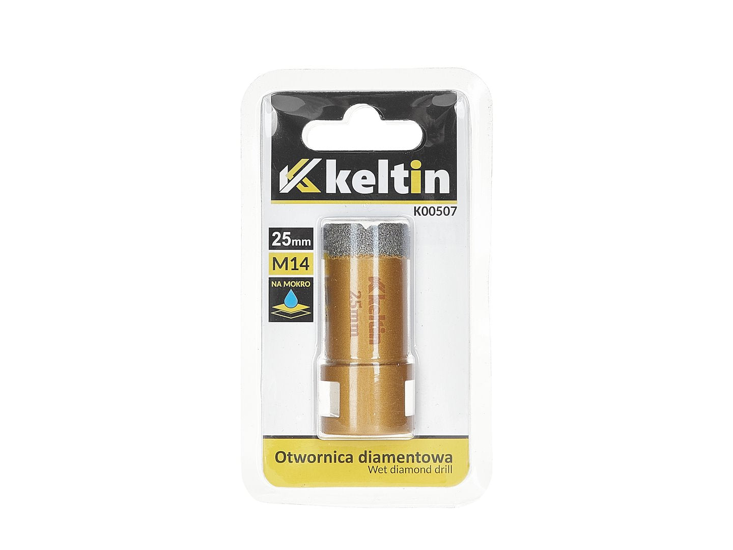 Gyémántozott lyukfúró 25 mm m14 KELTIN