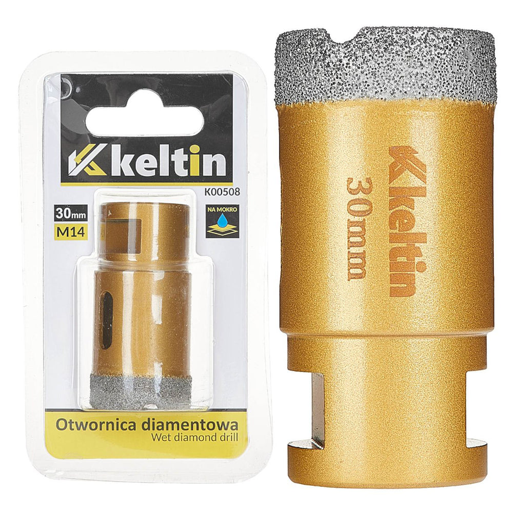 Gyémántozott lyukfúró 30 mm m14 KELTIN
