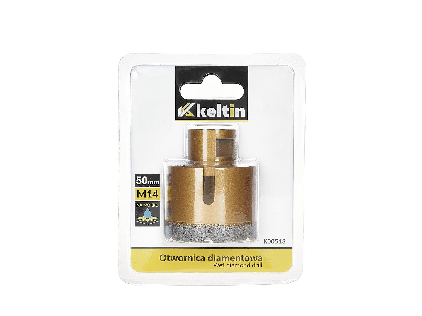 Gyémántozott lyukfúró 50 mm m14 KELTIN