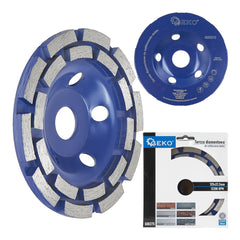 Gyémántozott szegmentált csiszolókorong beton gránit márvány csiszolására 5 mm 125 x 22.2 mm GEKO