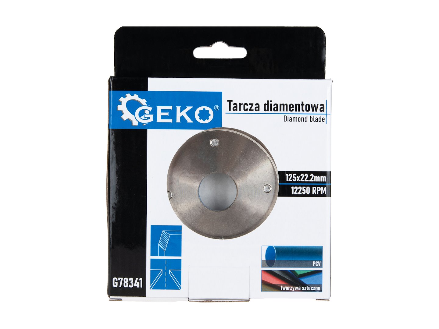 Gyémántozott vágókorong 125 mm PVC csövek vágásához
