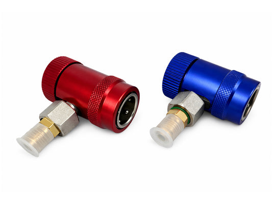 Gyorcsatlakozó készlet csappal és r1234yf adapterrel légkondicionálóhoz 90 fok