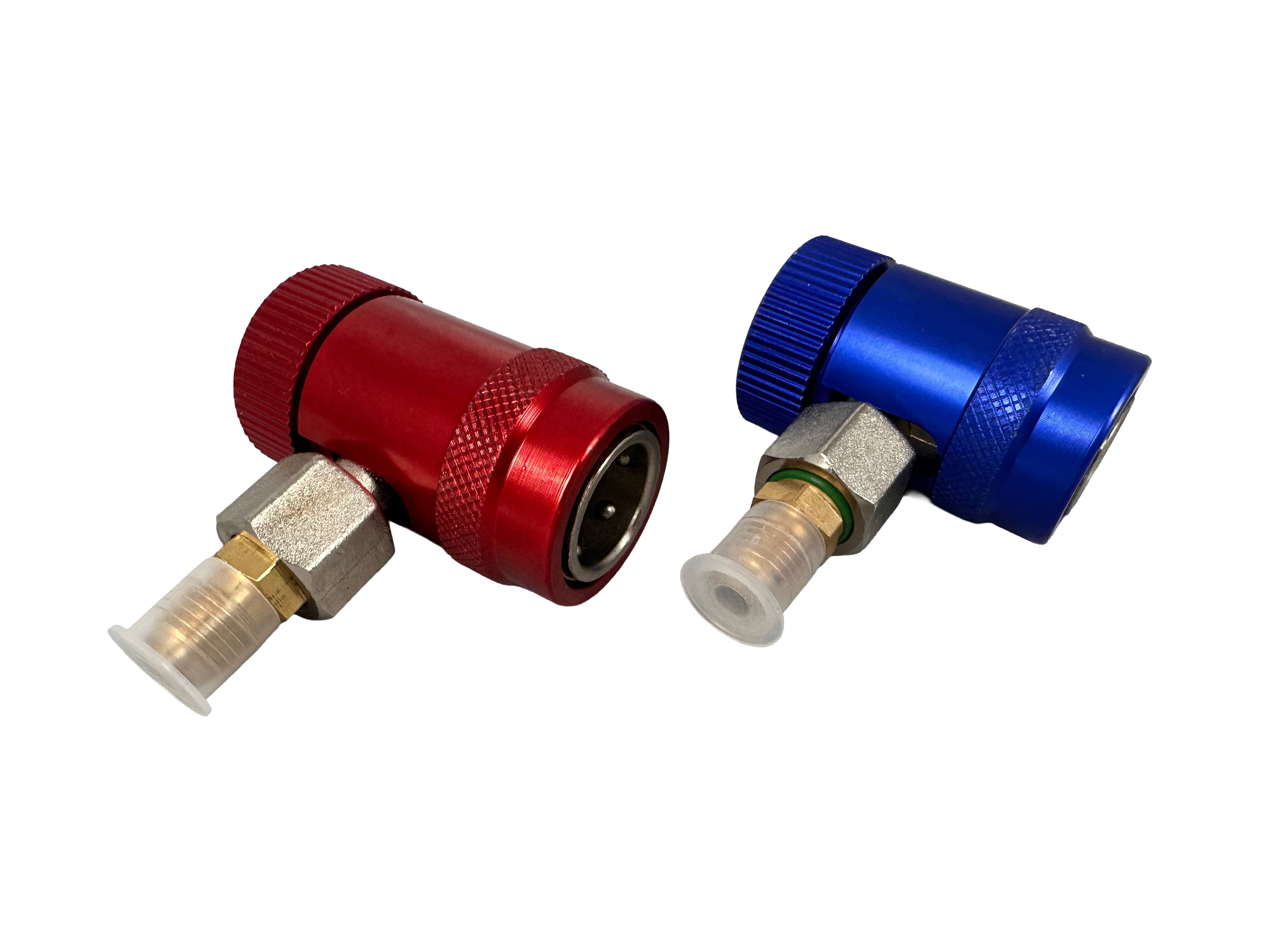 Gyorcsatlakozó készlet csappal és r1234yf adapterrel légkondicionálóhoz 90 fok