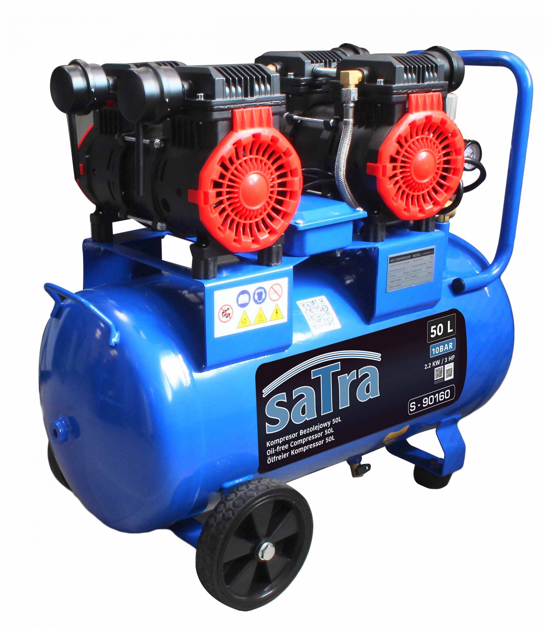 Halk olajmentes kompresszor 50 l 2200W SATRA