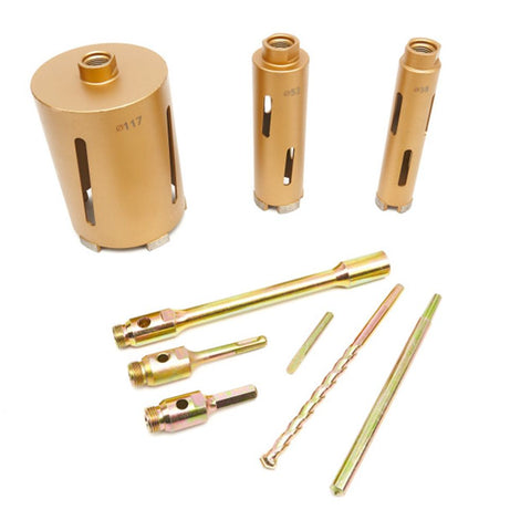 GYÉMÁNTOZÓTT LYUKFÚRÓ KÉSZLET 9 DB 38-52-117 MM