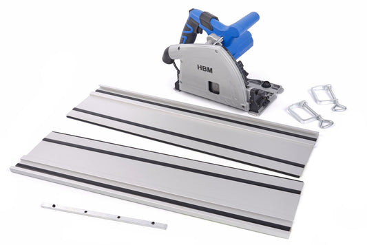 Hbm professzionális körfűrész sines vezetővel 1200W 165mm