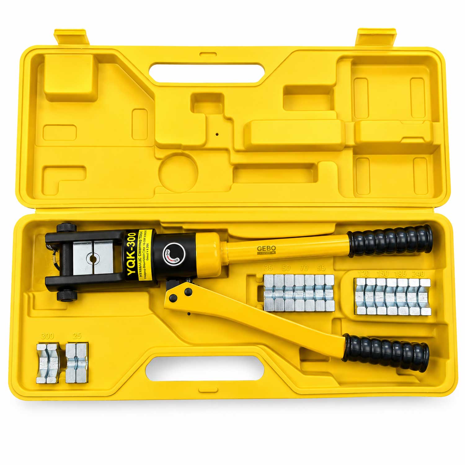 Hidraulikus krimpelő fogó 6-300 mm2 13 t GEBO TOOLS