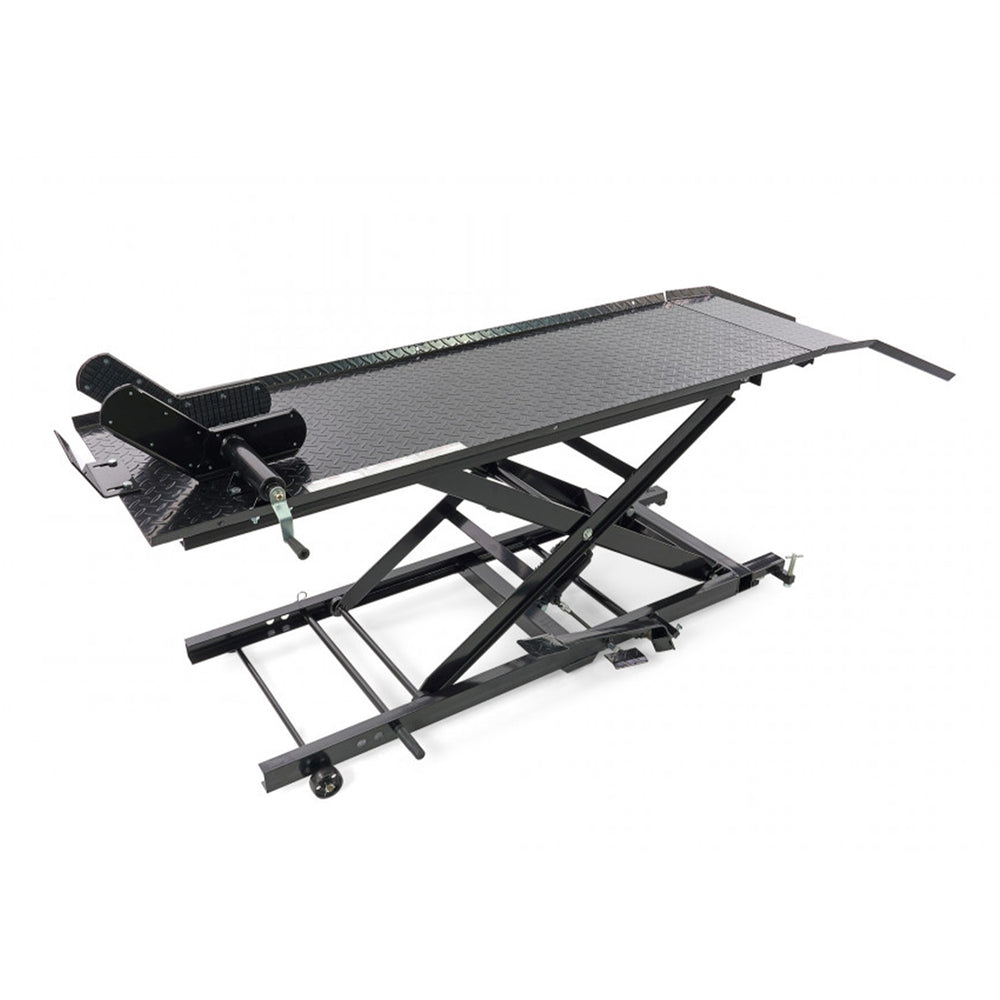 Hidraulikus motorkerékpár emelő 450kg, 200 fekete HBM MACHINES hollandia