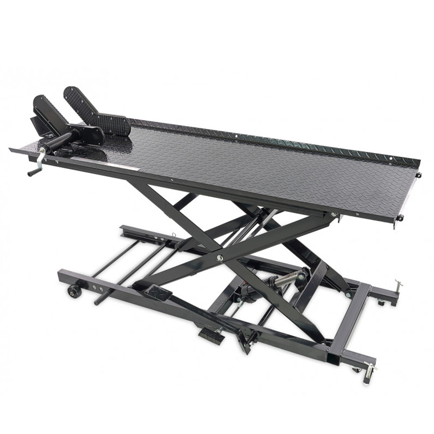 Hidraulikus motorkerékpár emelő 450kg, 200 fekete HBM MACHINES hollandia