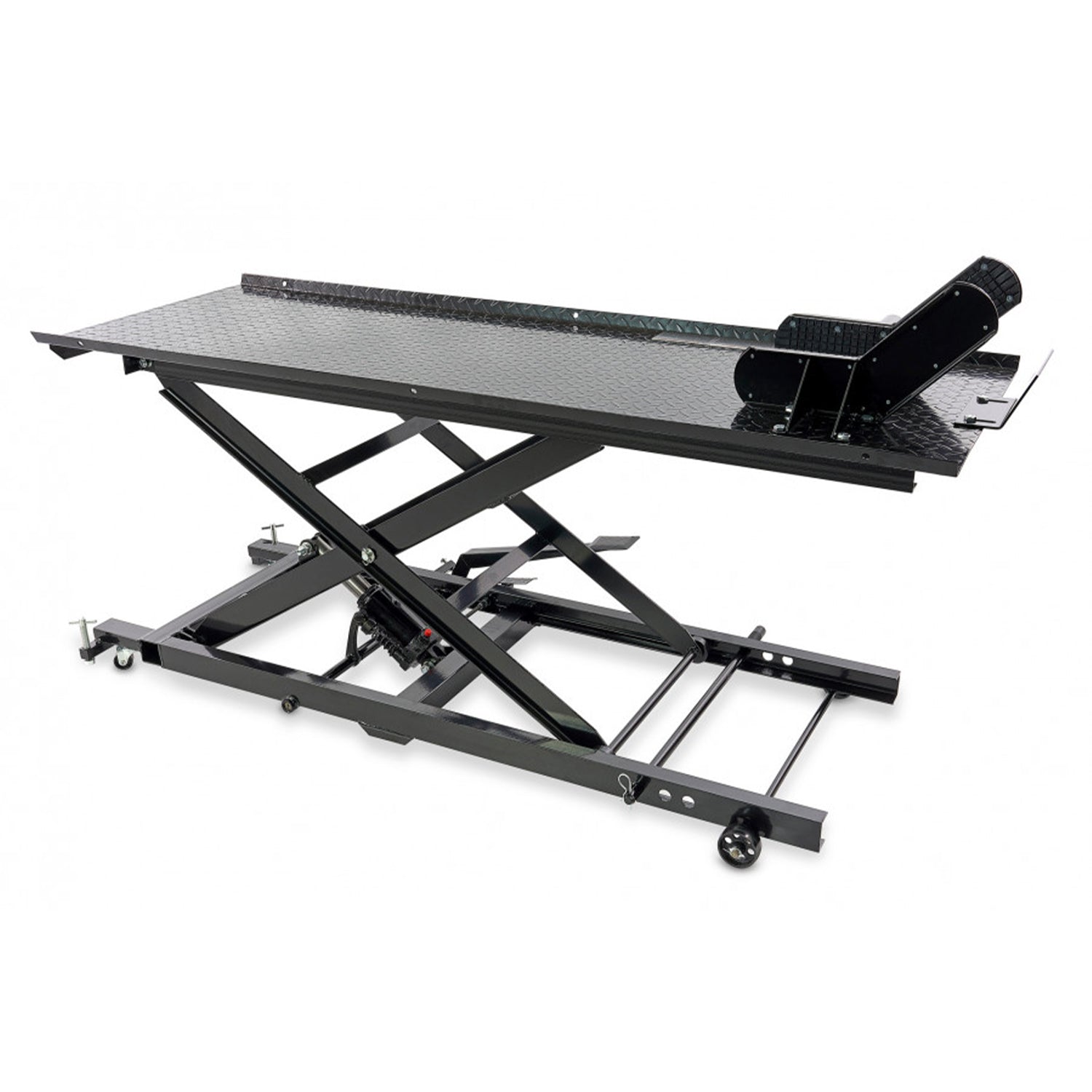 Hidraulikus motorkerékpár emelő 450kg, 200 fekete HBM MACHINES hollandia