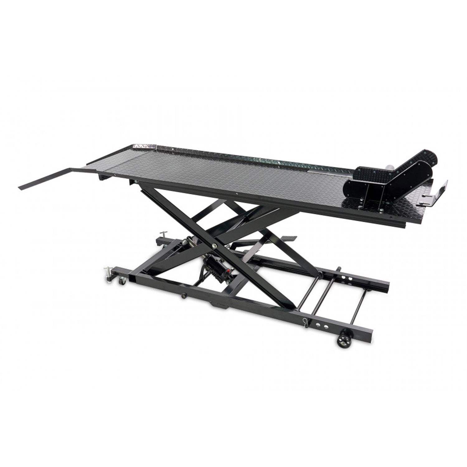 Hidraulikus motorkerékpár emelő 450kg, 200 fekete HBM MACHINES hollandia