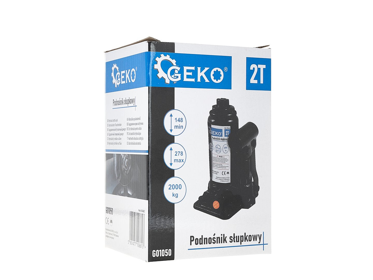 Hidraulikus palack emelő 2 t GEKO