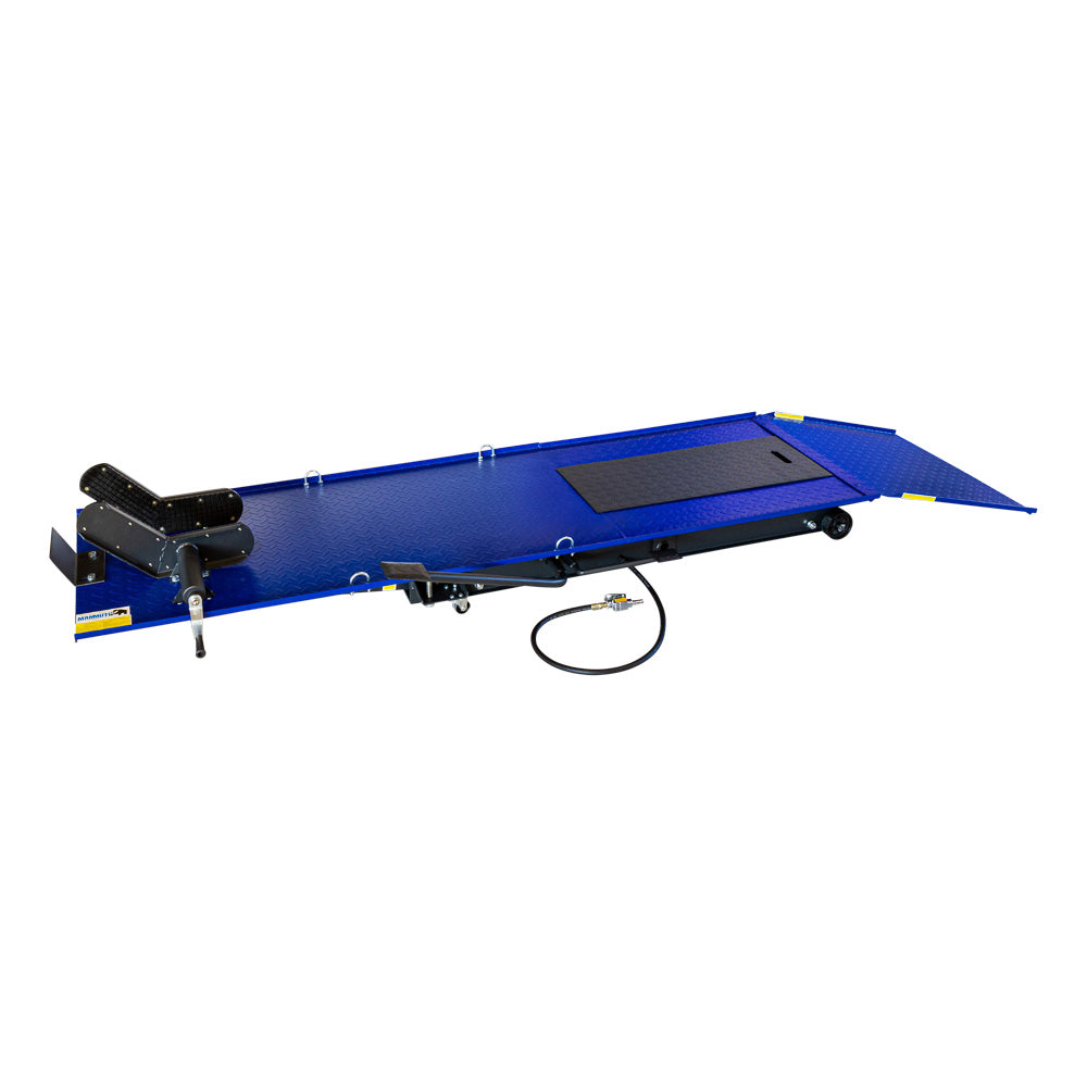 Hidro-pneumatikus motorkerékpár emelő kerékrögzítéssel 450 kg