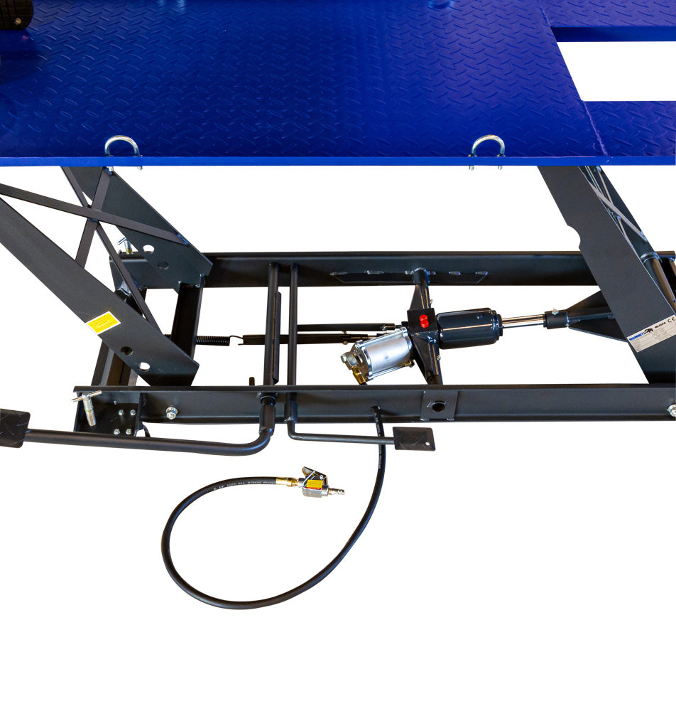 Hidro-pneumatikus motorkerékpár emelő kerékrögzítéssel 450 kg