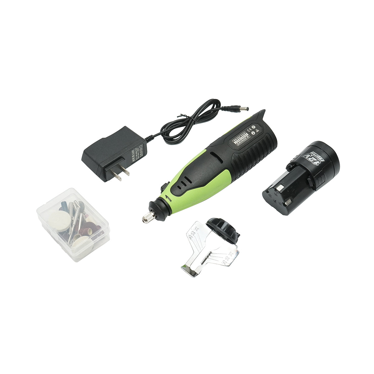 HORDOZHATÓ ELEKTROMOS LÁNCFŰRÉSZ LÁNCÉLEZŐ 12V, 55W, 20000 RPM LI-ION 2000MAH AKKUMULÁTORRAL