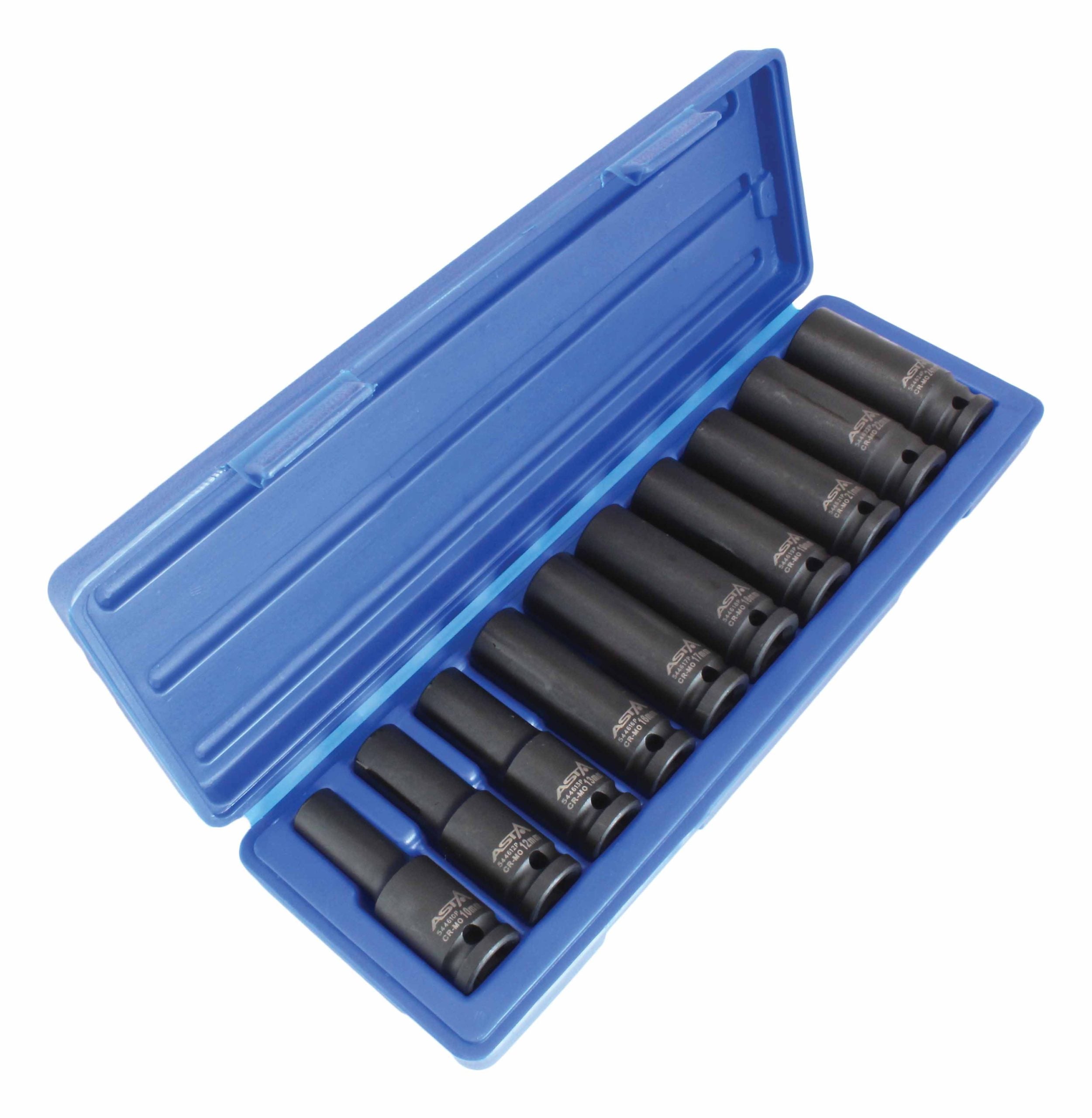 Hosszú gépi dugókulcs készlet 1/2" 10-24 mm ASTA POLAND