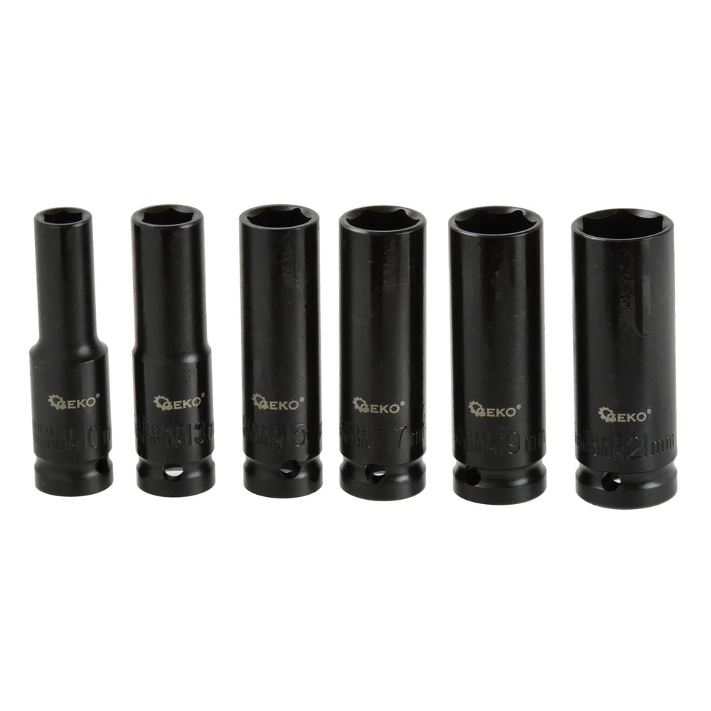 Hosszú gépi dugókulcs készlet 6 db 1/2" 10-21mm