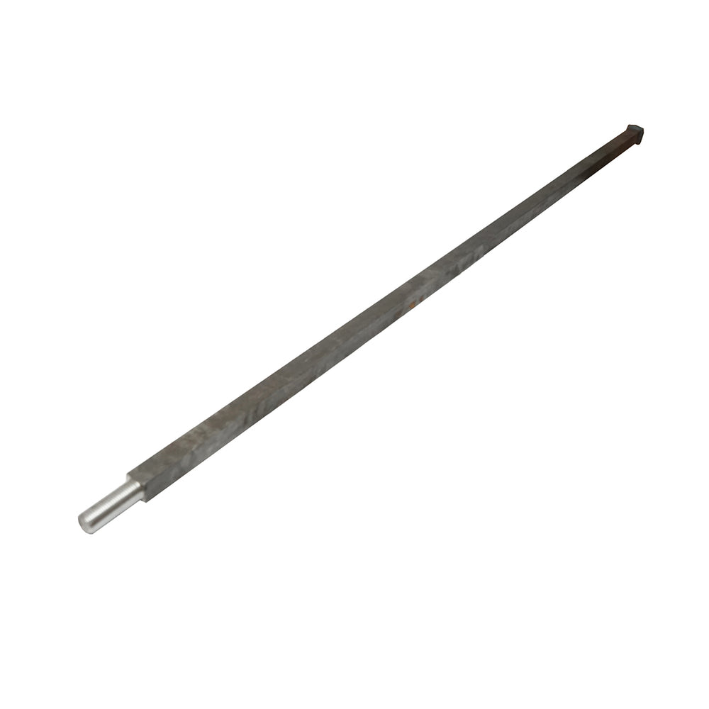 Hosszú négyzetes tárcsatengely 9 tárcsához, m27 menet, 163 mm / 168,5 mm hossz, 30 mm négyzet