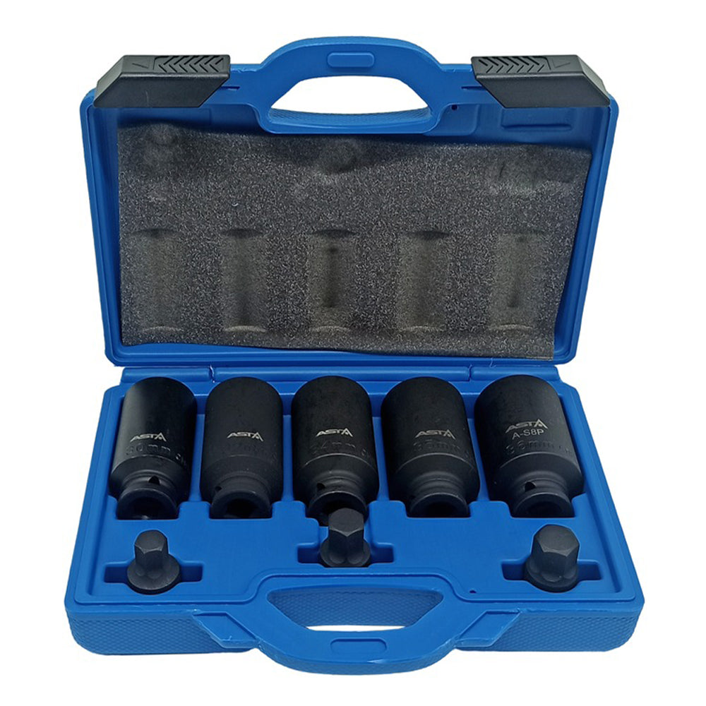 Hosszított gépi dugókulcs készlet 12 pontos 1/2" 30 - 36 mm