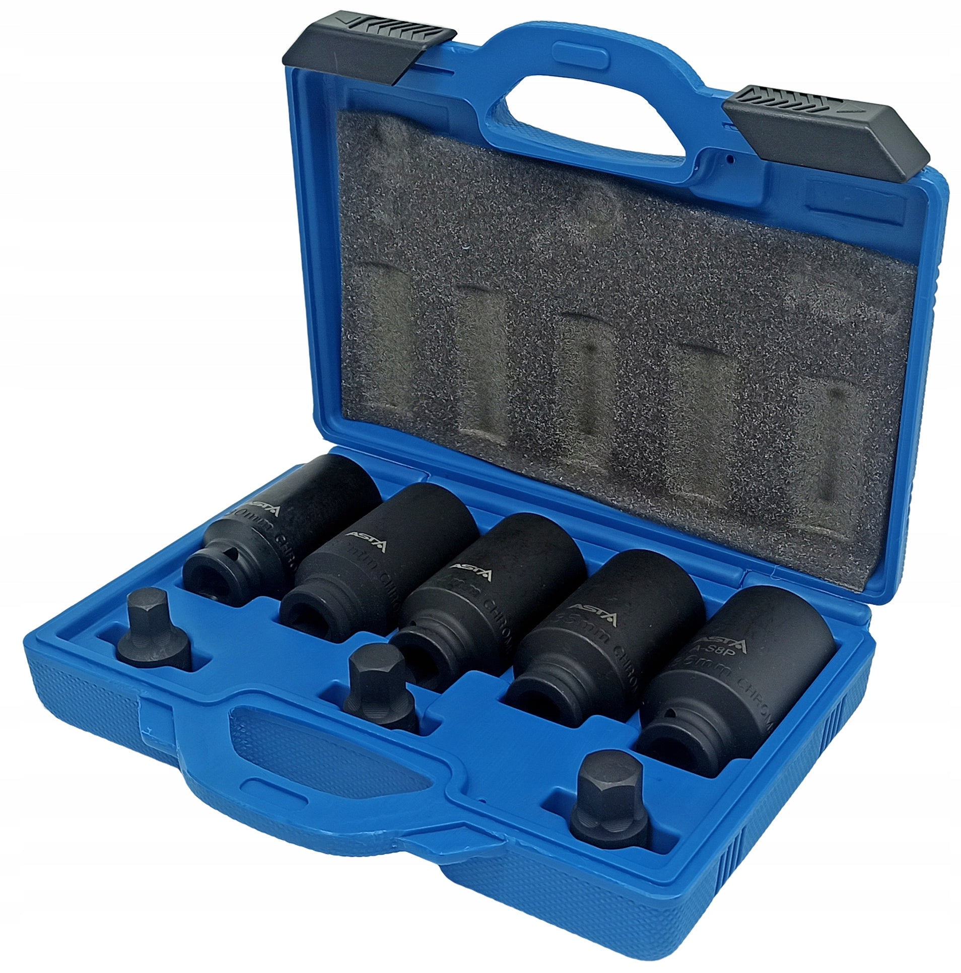 Hosszított gépi dugókulcs készlet 12 pontos 1/2" 30 - 36 mm