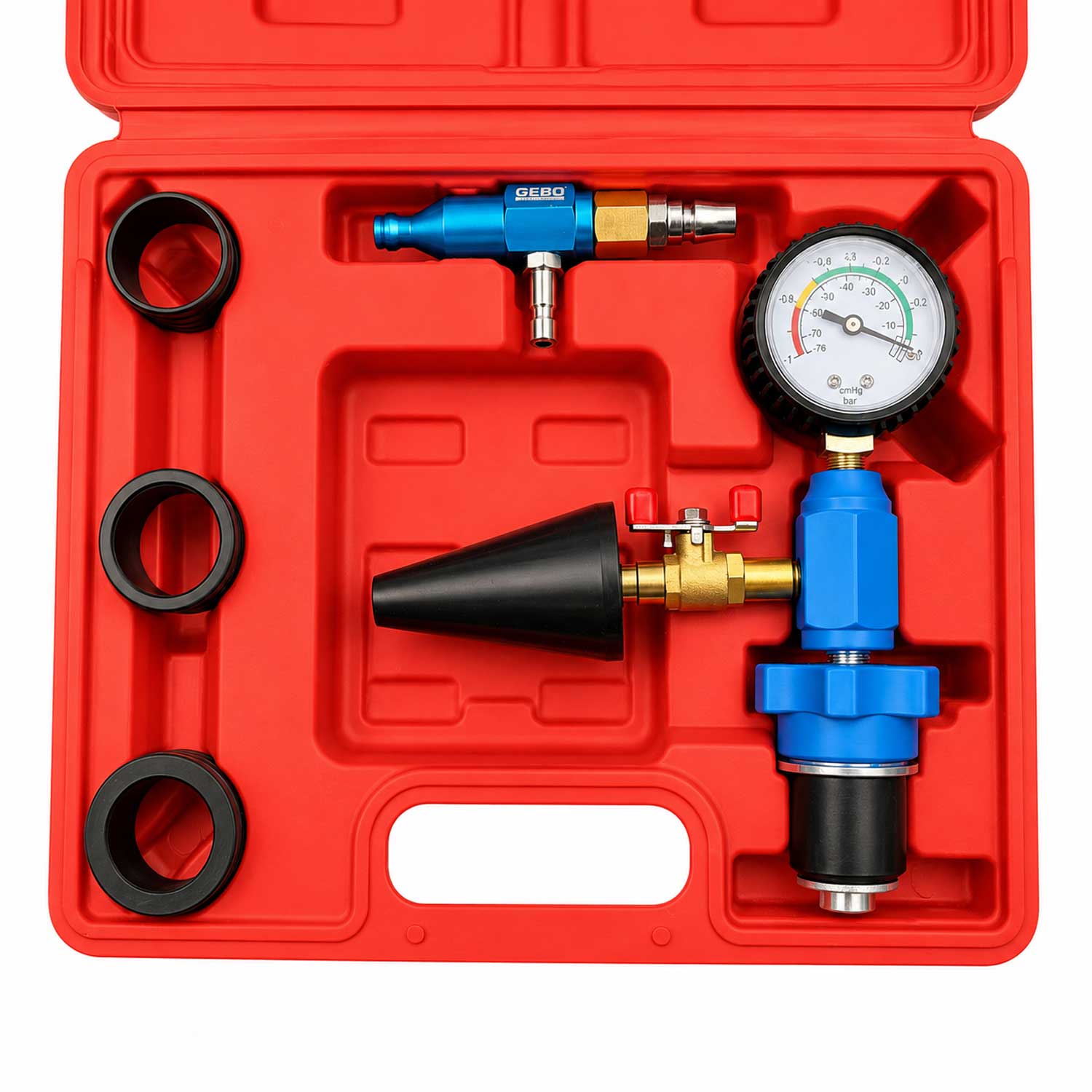 Hűtőrendszer feltöltő és tesztelő készlet GEBO TOOLS