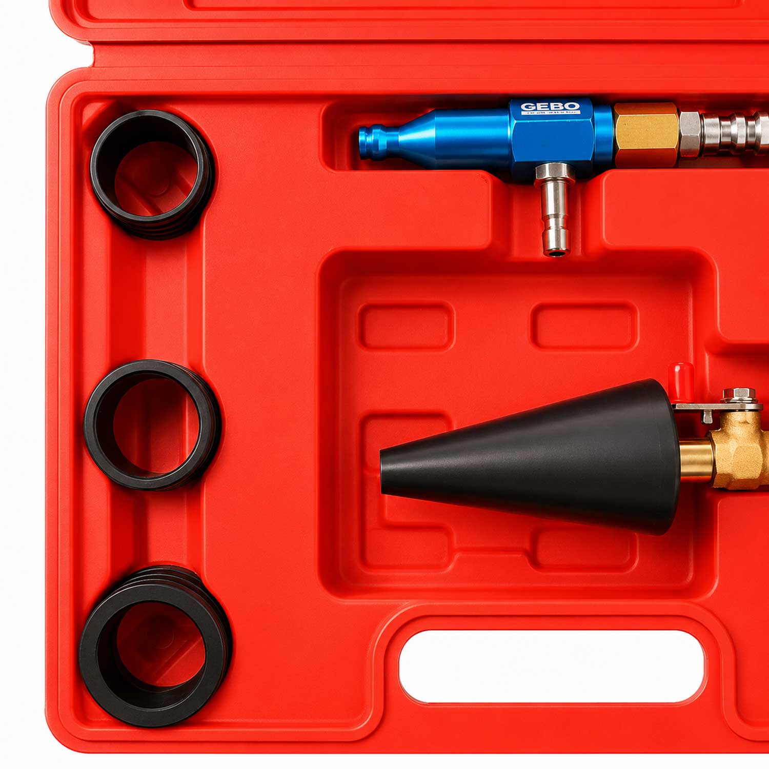 Hűtőrendszer feltöltő és tesztelő készlet GEBO TOOLS