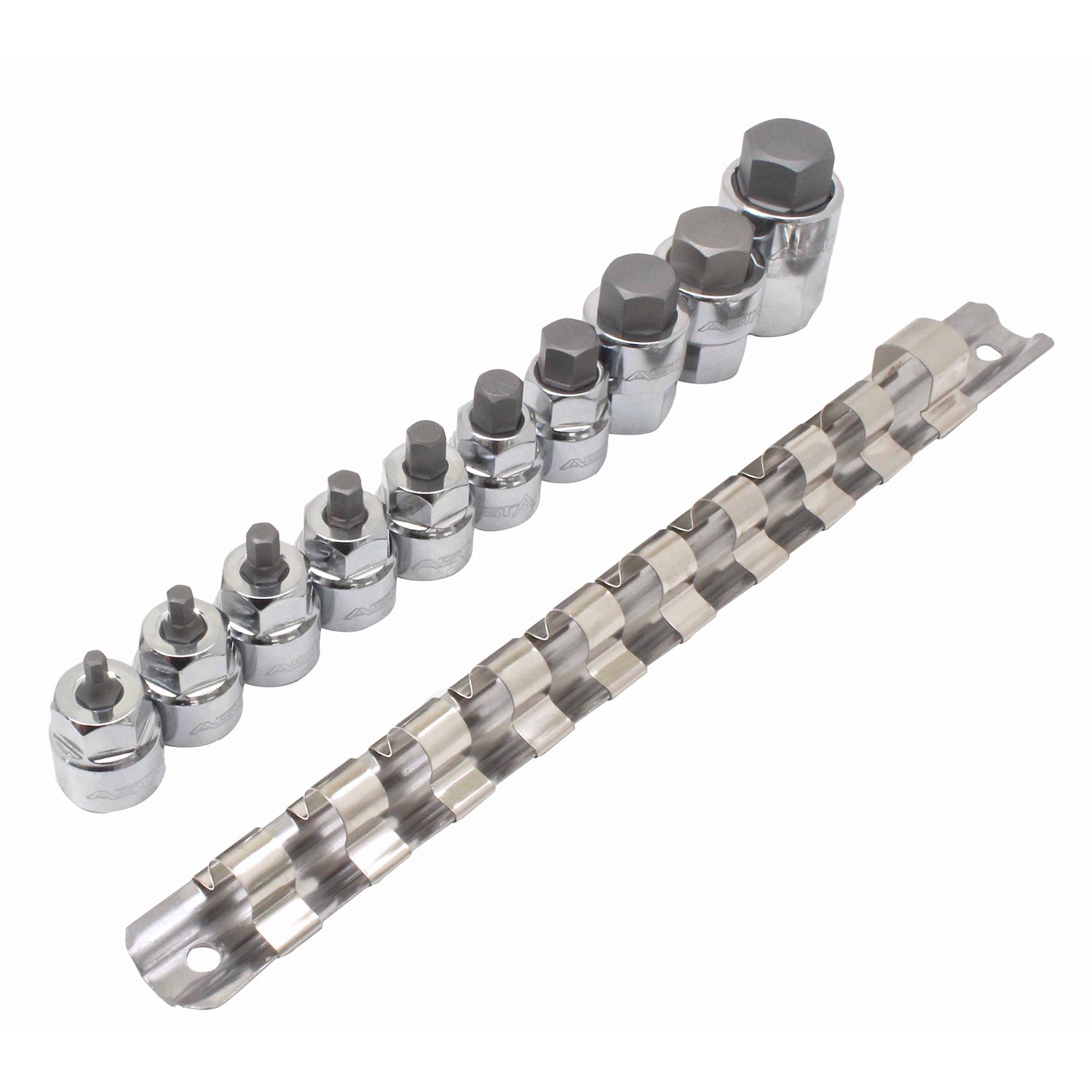 Imbusz bit készlet hatszögletű 1/4" - 3/8" 10 db