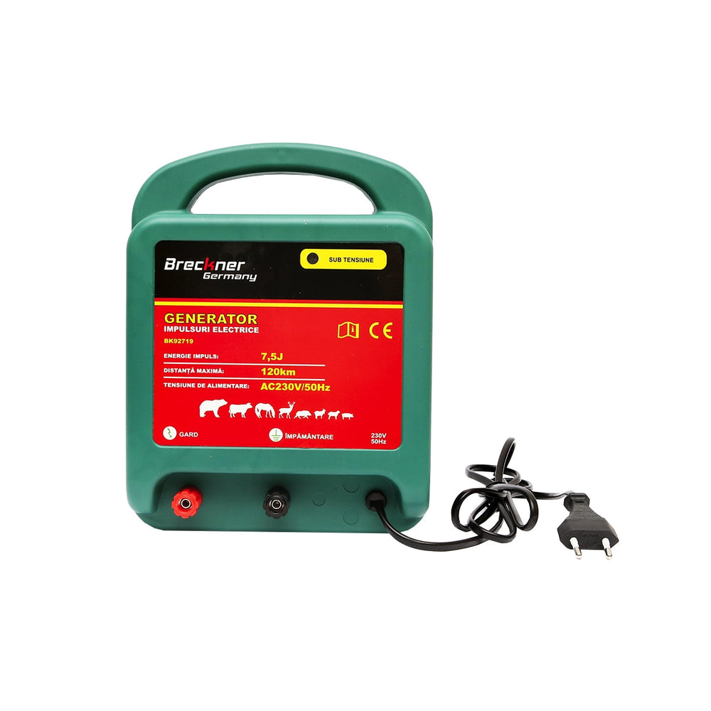 Impulzusgenerátor ac230V/50hz 7,5 joule, 120km elektromos kerítéshez BRECKNER GERMANY