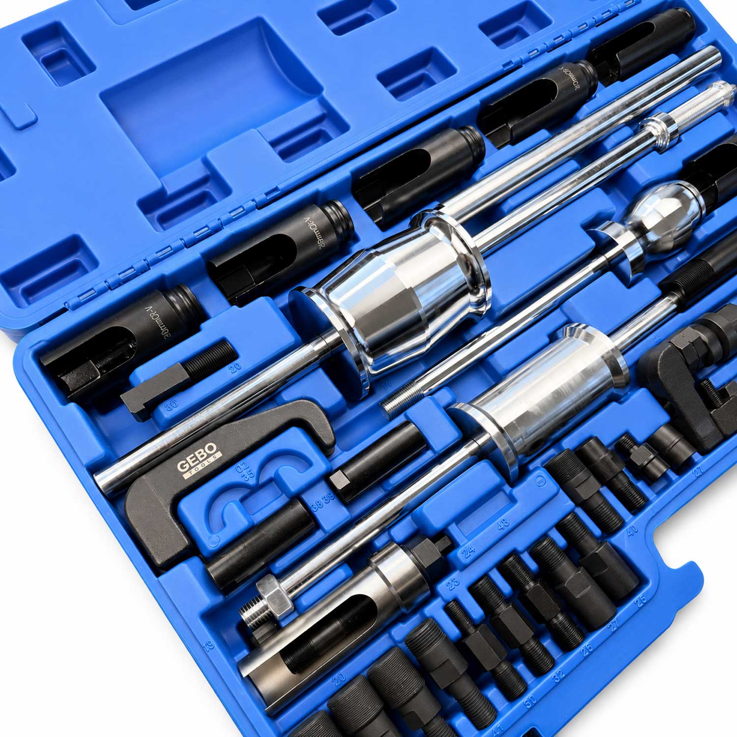 Injektor kihúzó készlet csúszókalapáccsal - diesel 40 db GEBO TOOLS