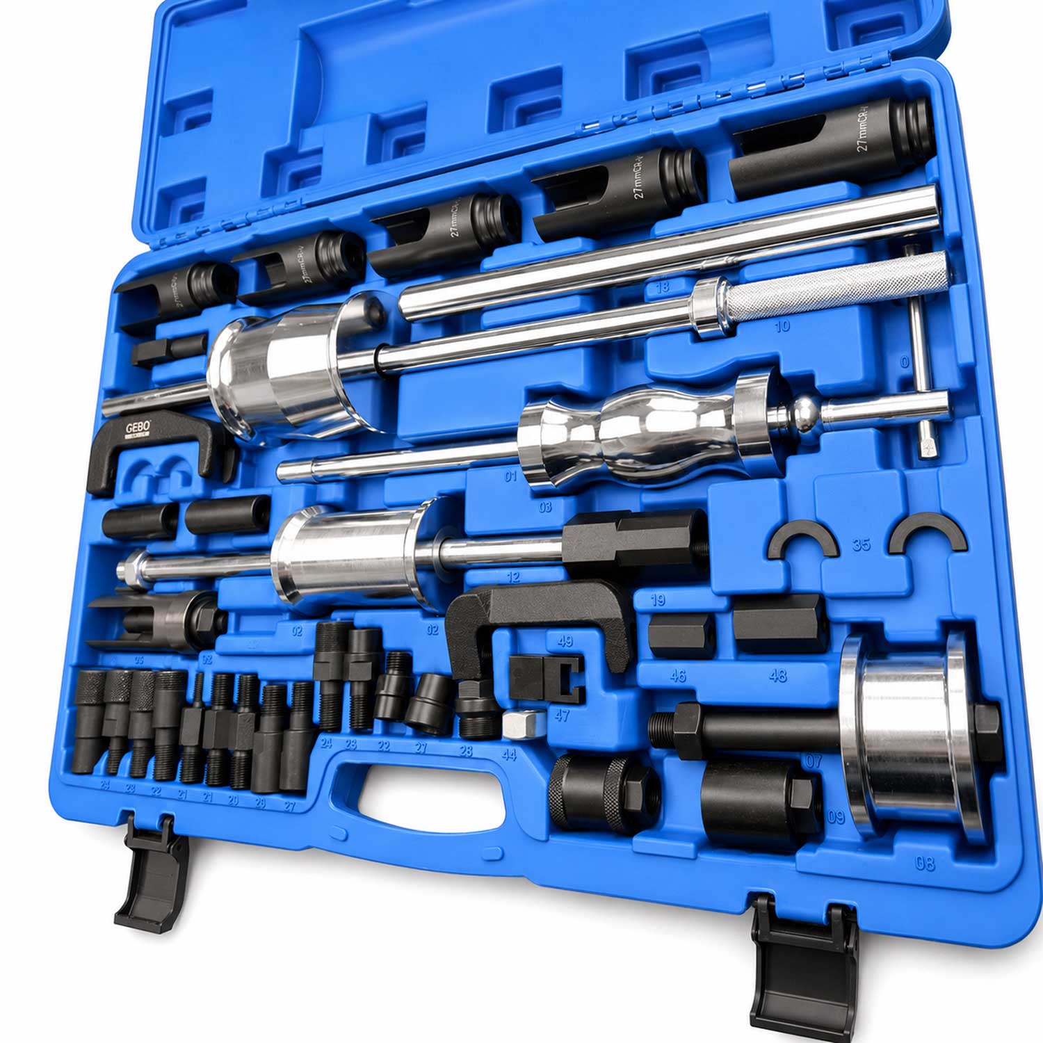 Injektor kihúzó készlet csúszókalapáccsal - diesel 40 db GEBO TOOLS