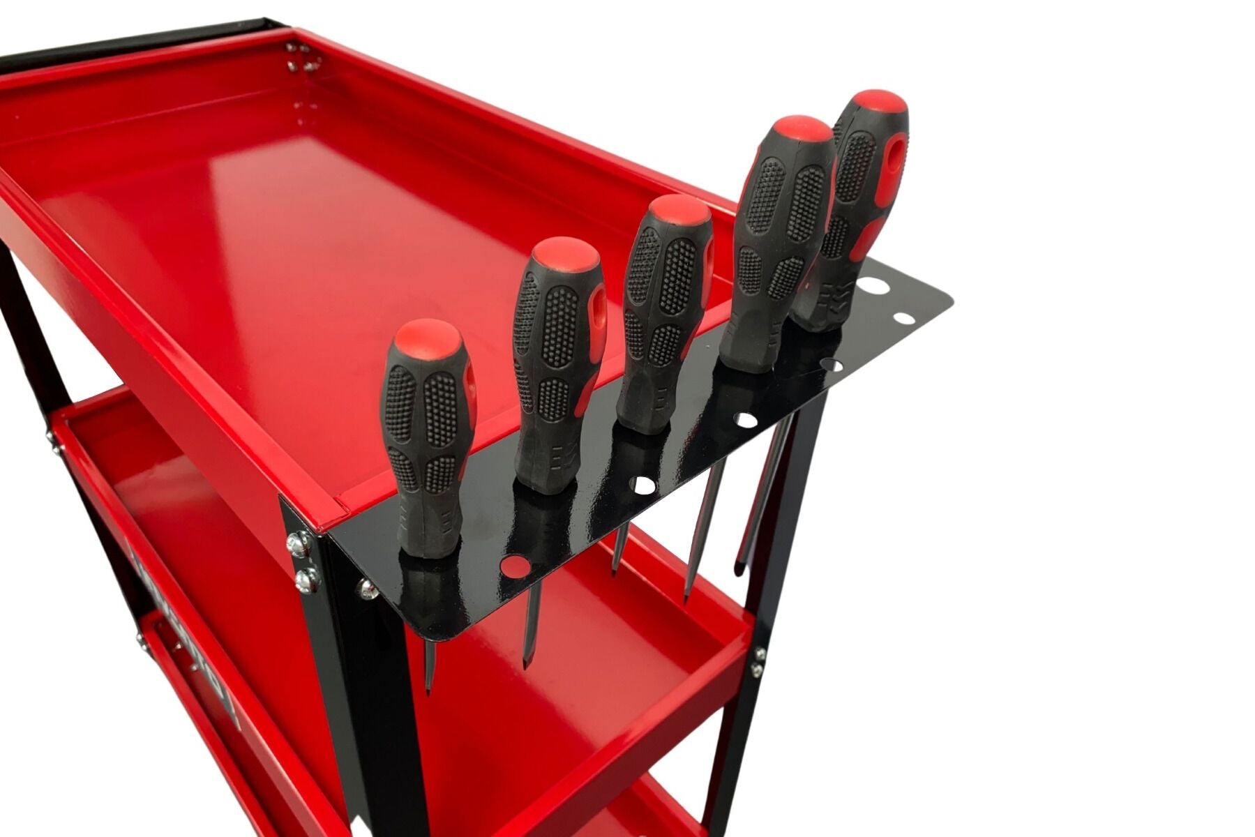 FÉM SZERSZÁMOS KOCSI 3 POLCCAL ÉS CSAVARHÚZÓ TARTÓVAL INVENTO