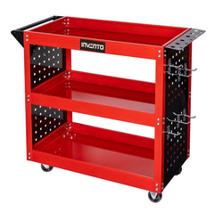 Fém szerszámos kocsi 3 polccal és csavarhúzó tartóval 78 × 35 × 75,5 cm INVENTO
