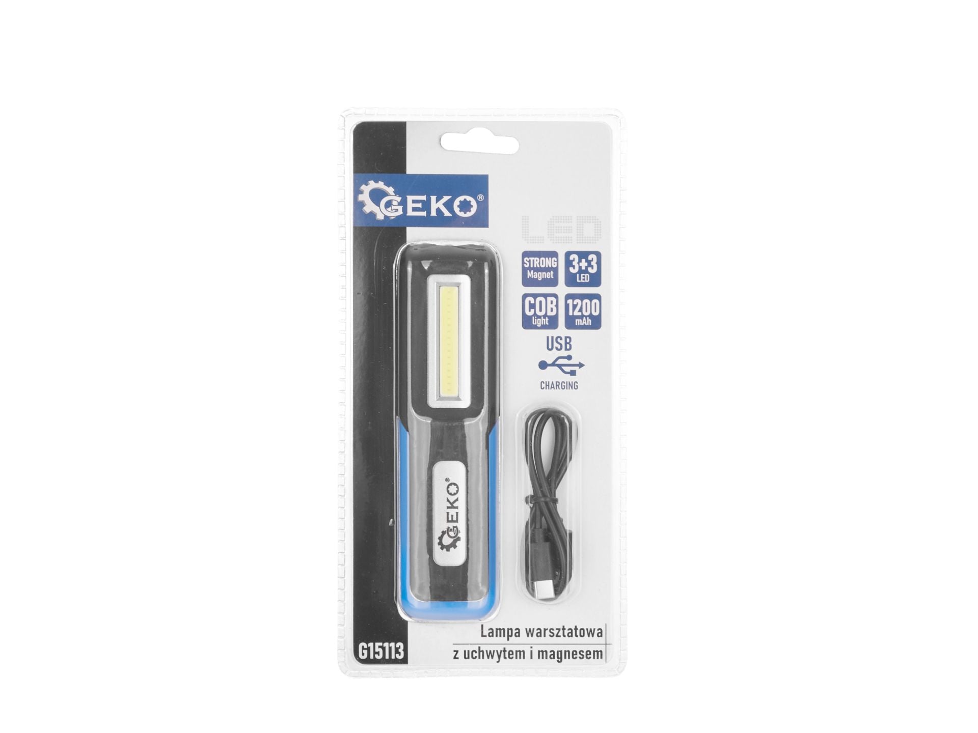 Újratölthető LED munkalámpa 3w LED COB 1200mah