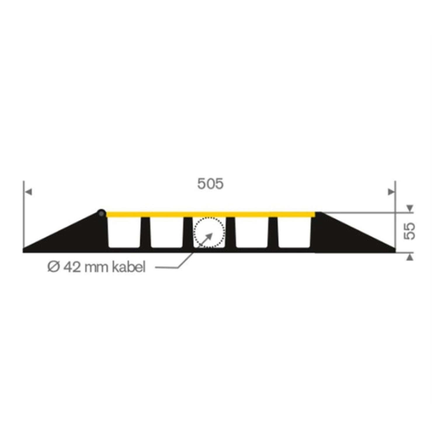 FEKVŐRENDŐR KÁBELVEZETŐ CSATORNÁVAL 5 CSATORNA 80 CM