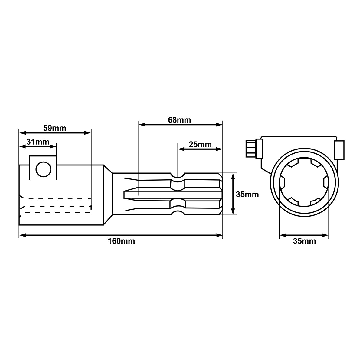 Kardánadapter 1 3/8" Z6–Z21, csavaros rögzítéssel