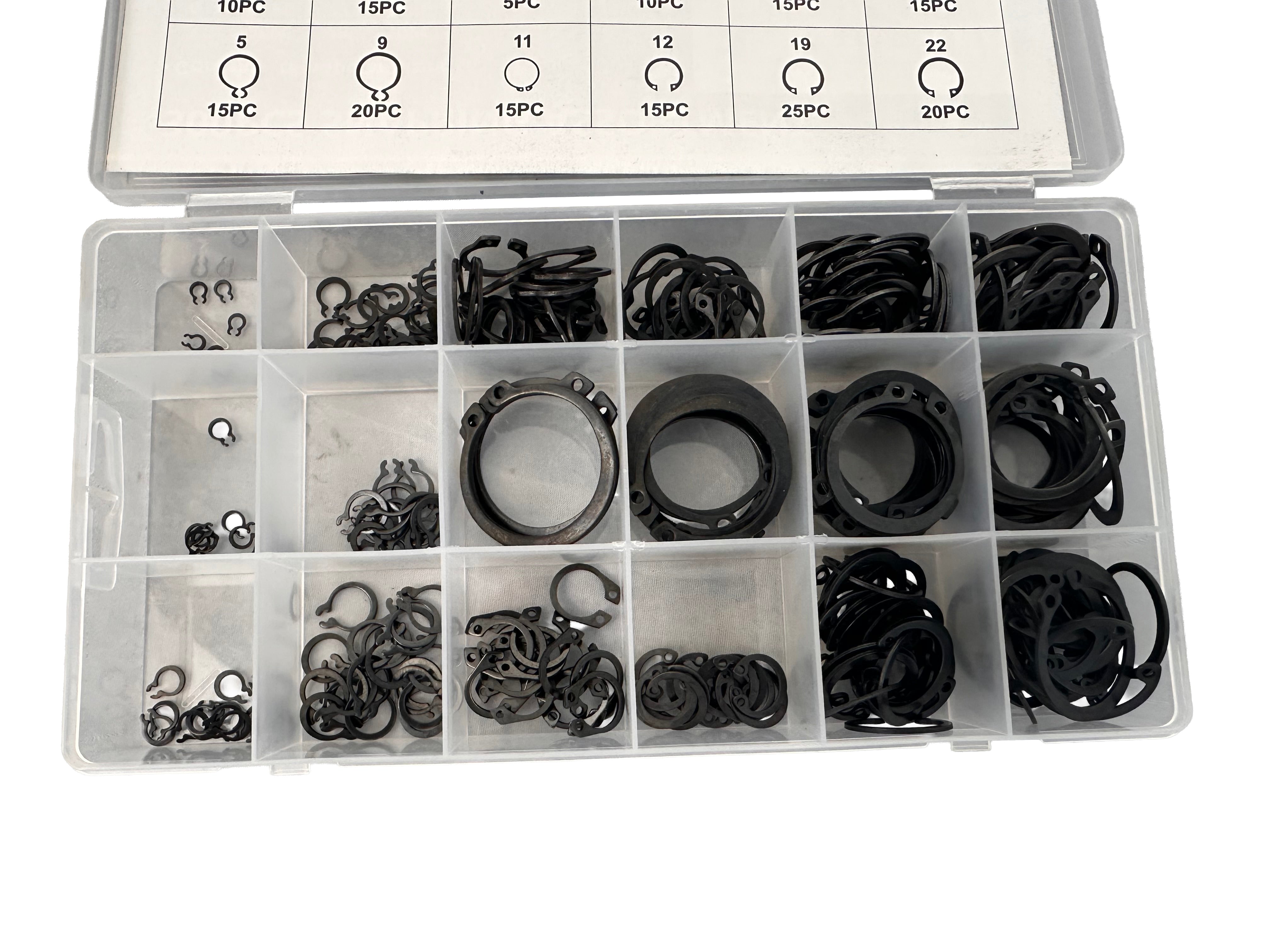 Külső SEEGER biztosíték készlet 300 db GEBO TOOLS