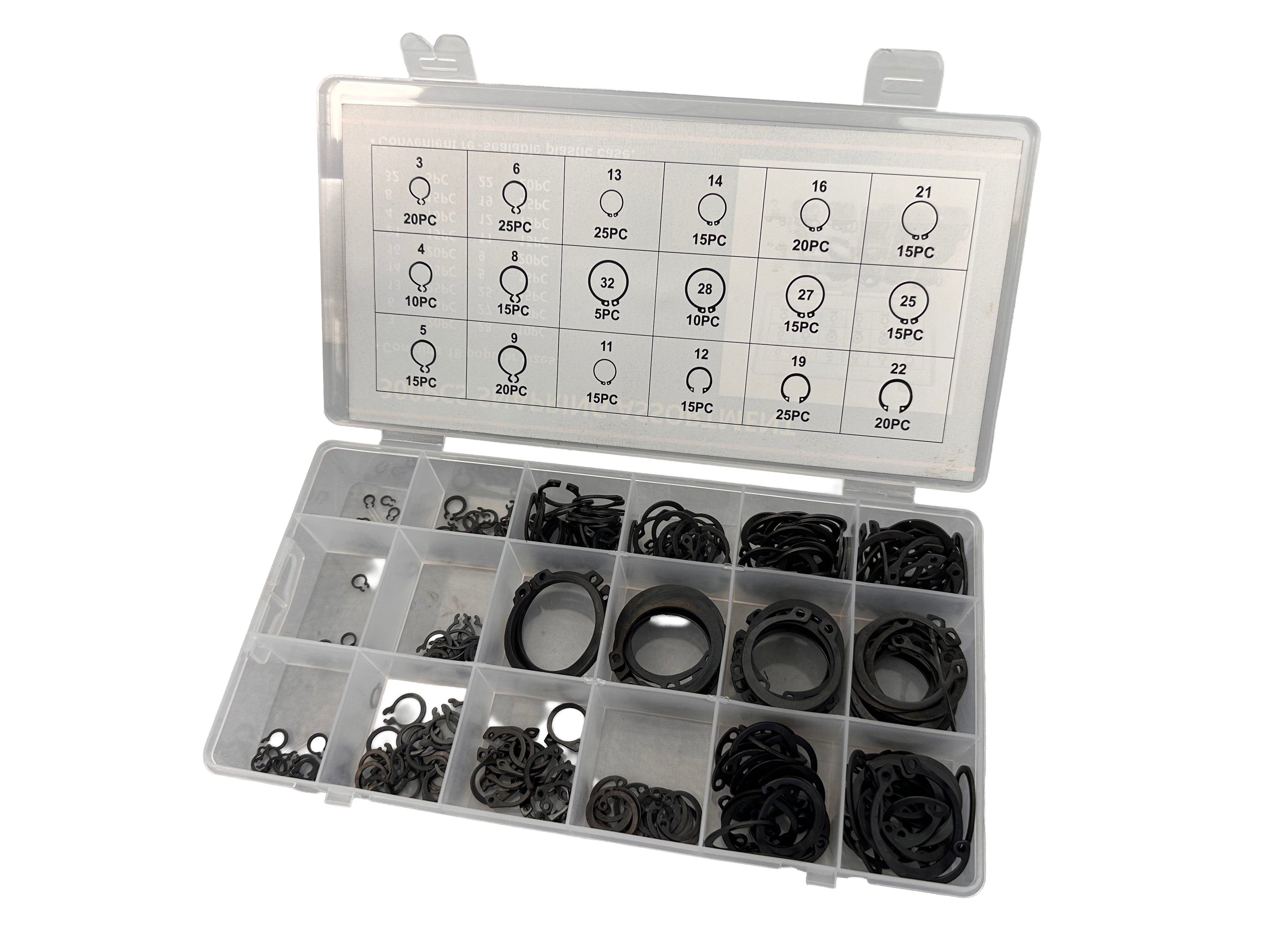 Külső SEEGER biztosíték készlet 300 db GEBO TOOLS