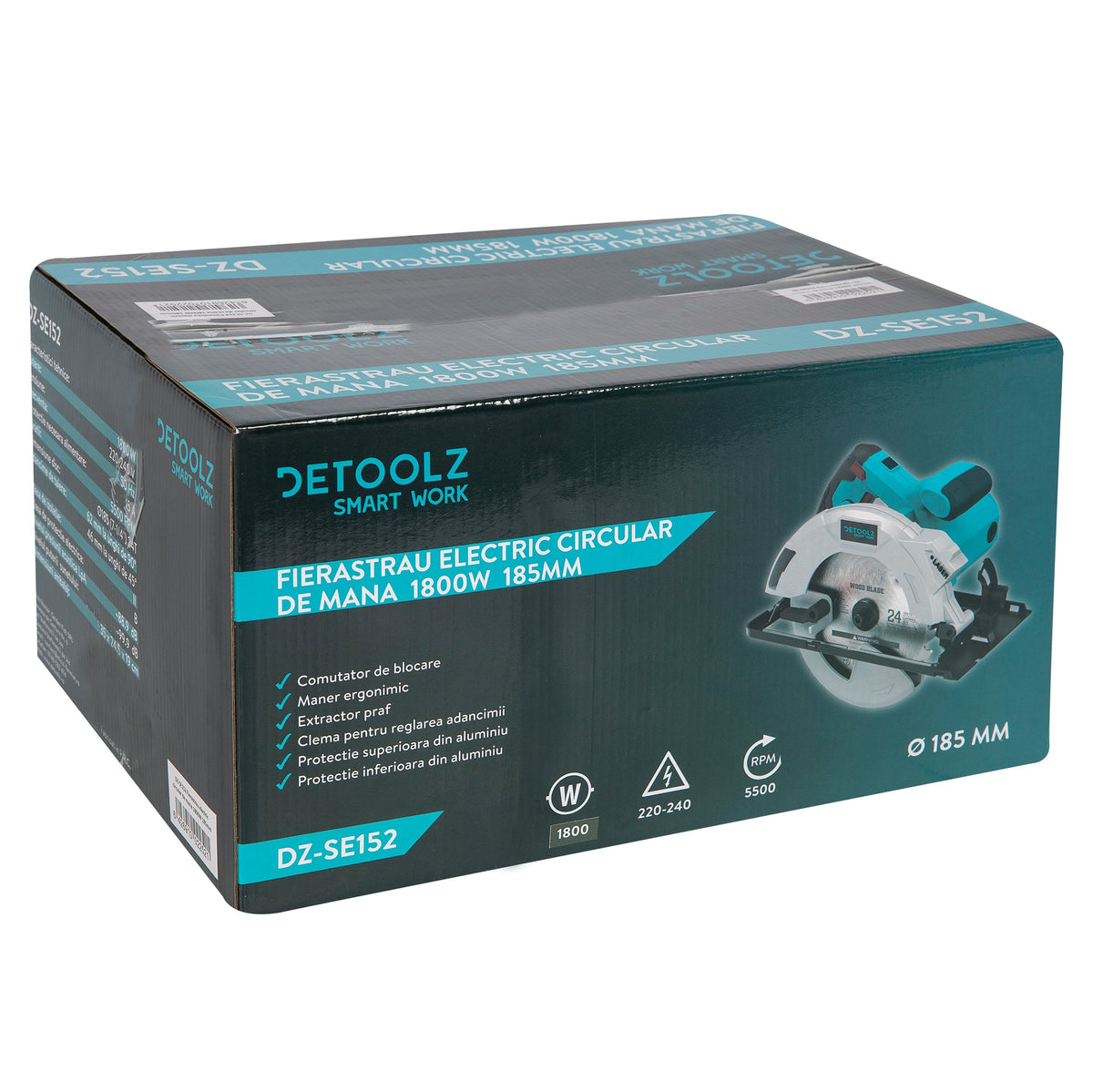 Kézi körfűrész 1800W 185mm DETOOLZ